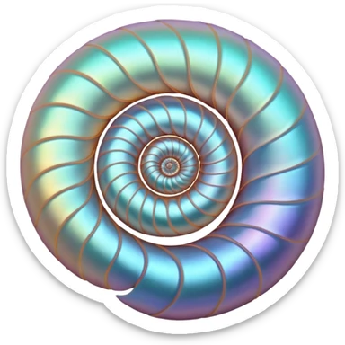 Nautilus shell sticker