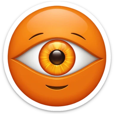 Ojo turco color naranja turco en color naranja sticker