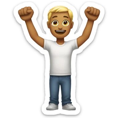 friendly emoji with arms out sticker