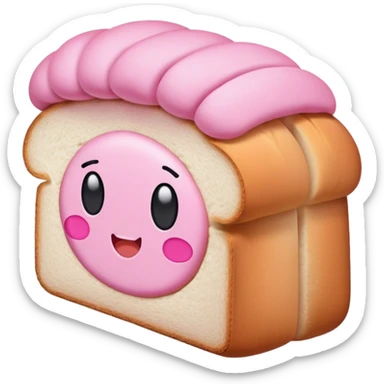 Pink loaf of bread with Bimbo branding sticker