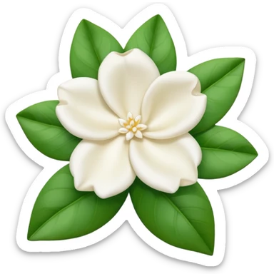 Gardenia blanca sin tantas hojas verdes sticker