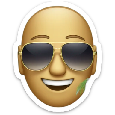 palm with sunglasses sticker