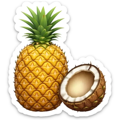 coconut and pineapple flavor sticker