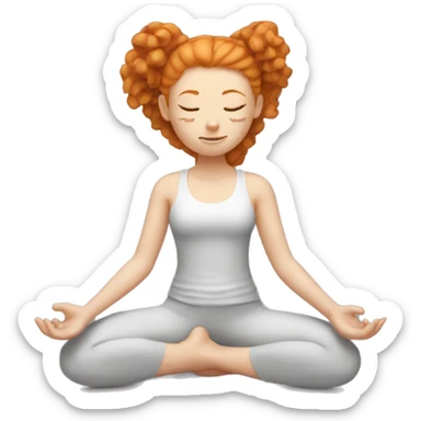 Ginger girl yoga sticker
