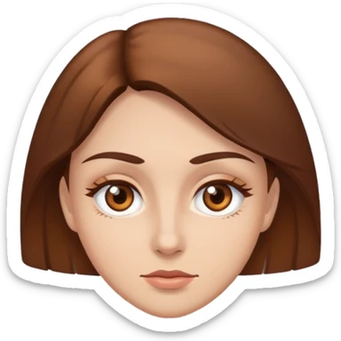 Frau mit 1 braunes Augen und das andere Auge braun. Braunhaarig sticker