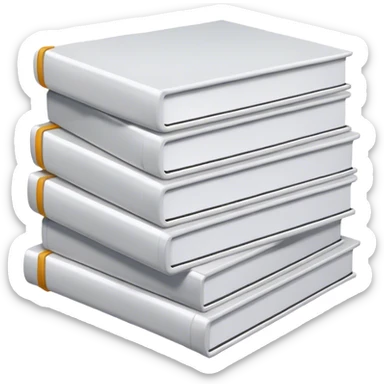Stack of white books  sticker