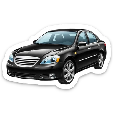 Black sedan car sticker