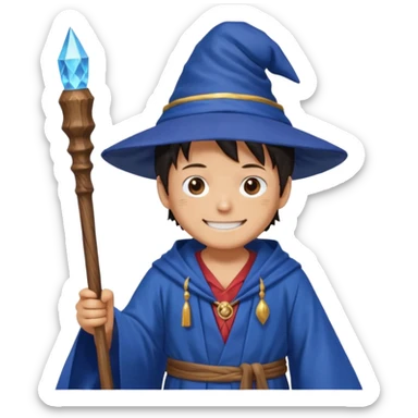 luffy one piece Wizard sticker