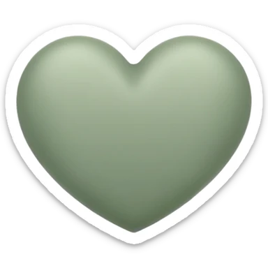 heart sage green sticker