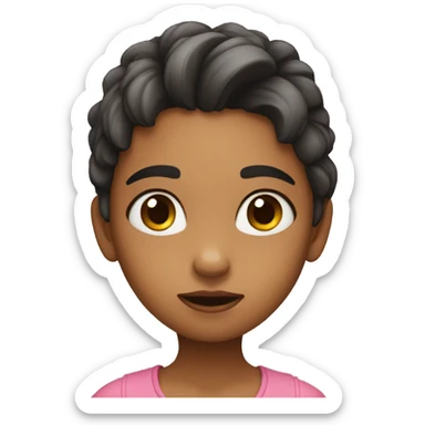 Girl being timid sticker