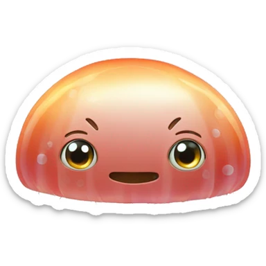 Jellyfish with fish sticker