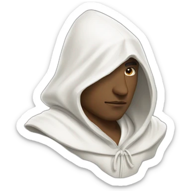 man with white robes and hoods we don’t see its faxe sticker