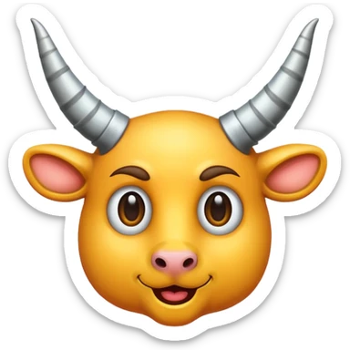 a pair of horns sticker