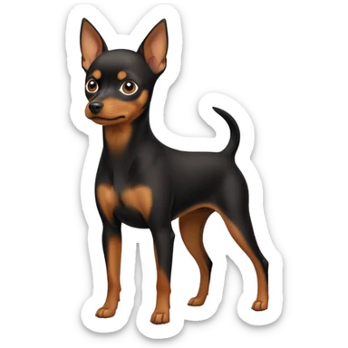 Miniature pinscher dog sticker