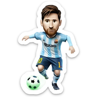 Lionel messi as a ghost sticker