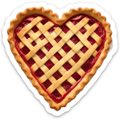 Heart shaped pie sticker