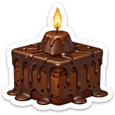 Brownie candle sticker