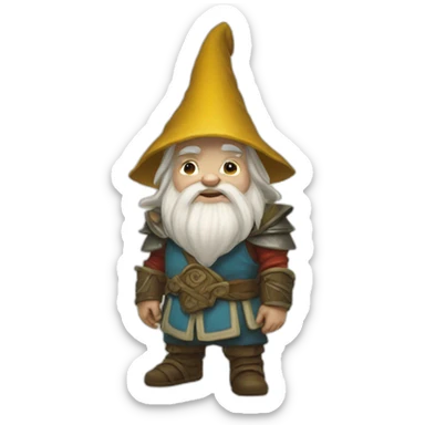 Hill gnome cleric sticker