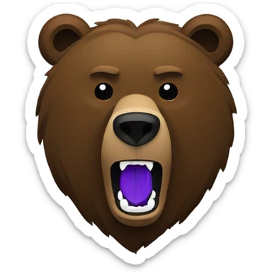 Grizzly bear on top of Minnesota  Viking sticker