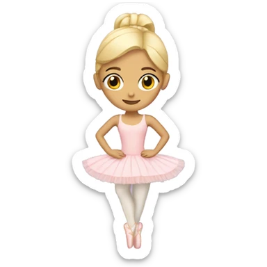 blonde ballerina sticker