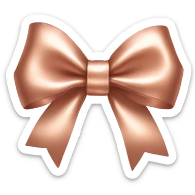 rose gold bow sticker