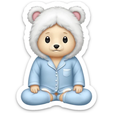 fluffy pyjamas sticker