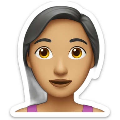 Mujer despeinada sticker