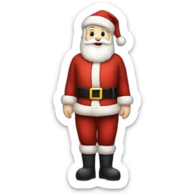 pale skin santa claus full body sticker