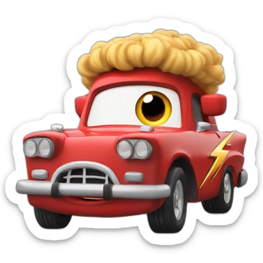 Flash macqueen in the moovie cars sticker