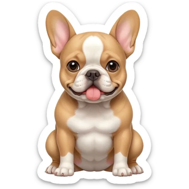 a full body of cute french bulldog sticker