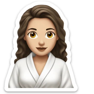 In Robe Spa day white girl brunette sticker