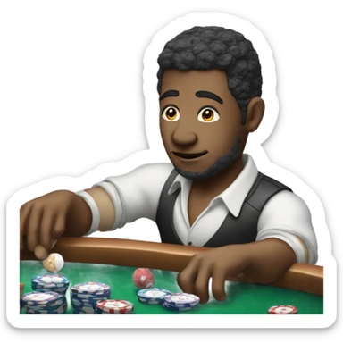 A person gambling on sports  sticker