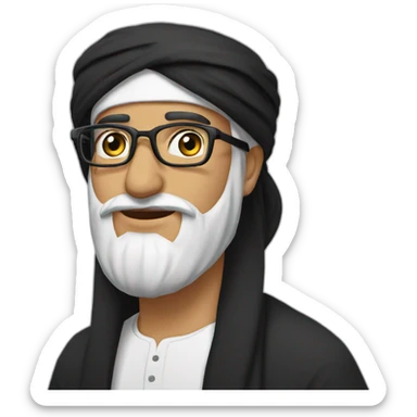 Musulman arabe lunettes noir sticker