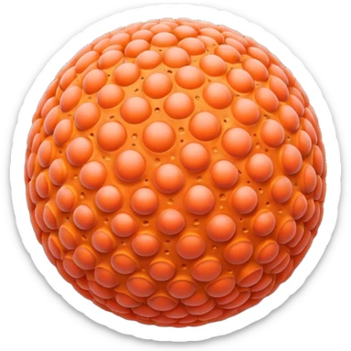 coral sphere, only sphere. sticker