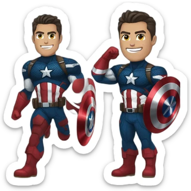 Cristiano ronaldo as captain america sticker