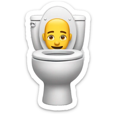 Guy on a toilet  sticker