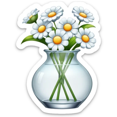 empty flower vase sticker