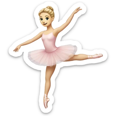caucasian ballerina sticker