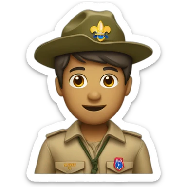 French boyscout with a campaign hat sticker