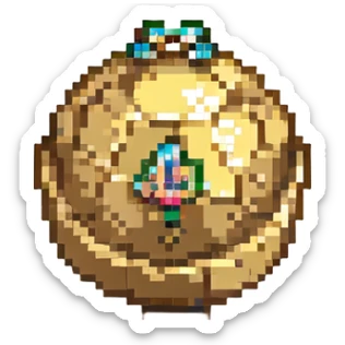 gime me an emoji of a rupee in zelda on n64 sticker