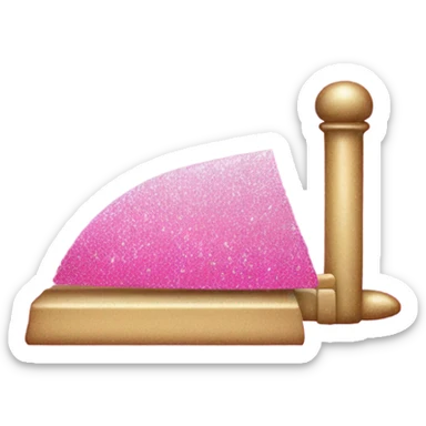 Pink ombre realistic guillotine with glitter sticker