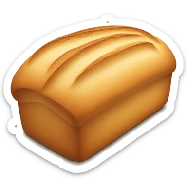 loaf of bread leaving trail of crumbs sticker