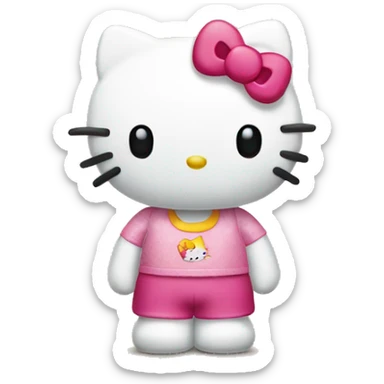tan hello kitty sticker