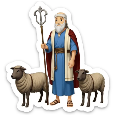 In the Hebrew Bible, Jethro[a] was Moses's father-in-law, a Kenite shepherd and priest of Midian,[, Moses' father-in-law is initially referred to as "Reuel" (Exodus 2:18) but afterwards as "Jethro" (Exodus 3:1). He was also identified as the father of Hobab in Numbers 10:29 sticker