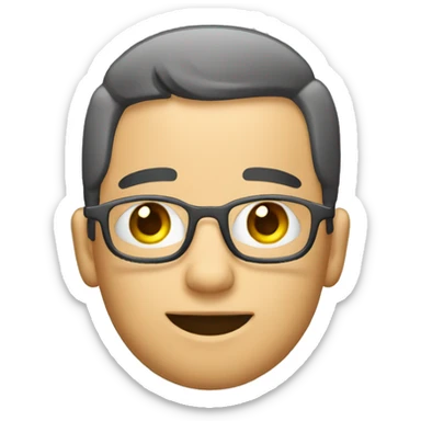 Menino moreno com fone de ouvido sticker