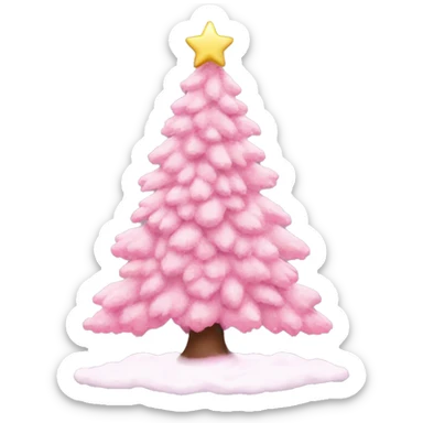 Pink aesthetic Christmas tree ￼ sticker