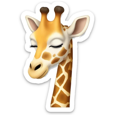 A sleeping giraffe  sticker