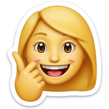 Emoji mordiendo se un dedo sticker