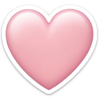 light pink heart sticker