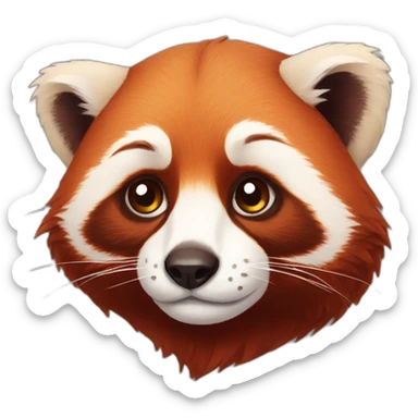 sad red panda sticker